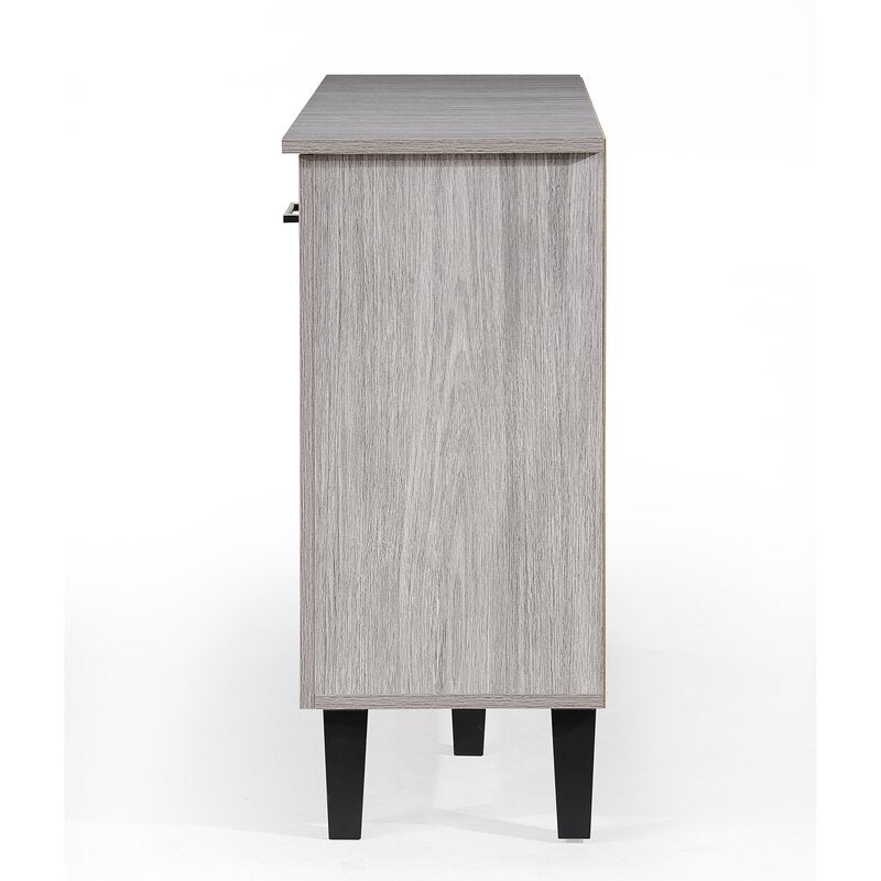 Gray 46.8'' Wide Sideboard Rectangular Accent Features Two Cabinets, Behind Three Doors, with Six Interior Shelves To Stow Away Extra Home Essentials
