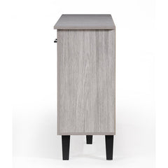 Gray 46.8'' Wide Sideboard Rectangular Accent Features Two Cabinets, Behind Three Doors, with Six Interior Shelves To Stow Away Extra Home Essentials