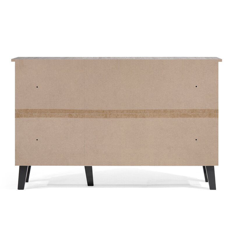 Gray 46.8'' Wide Sideboard Rectangular Accent Features Two Cabinets, Behind Three Doors, with Six Interior Shelves To Stow Away Extra Home Essentials