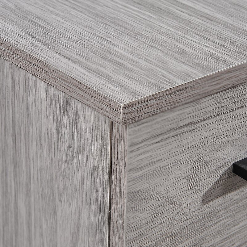 Gray 46.8'' Wide Sideboard Rectangular Accent Features Two Cabinets, Behind Three Doors, with Six Interior Shelves To Stow Away Extra Home Essentials