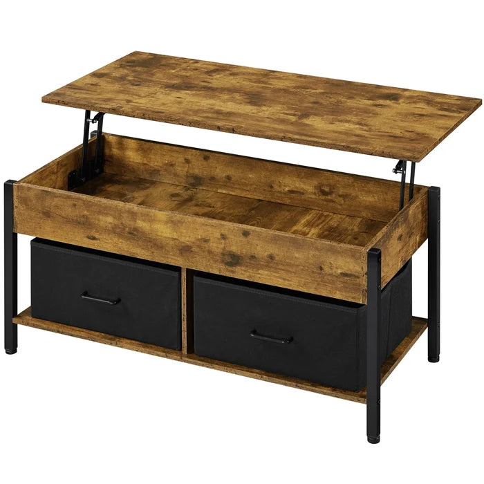 Lift Top 4 Legs Coffee Table with Storage Solid MDF and a Durable Steel Frame
