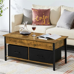 Lift Top 4 Legs Coffee Table with Storage Solid MDF and a Durable Steel Frame
