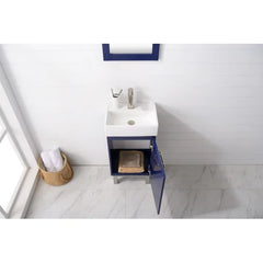 Blue Jarrettsville 16.5" Single Bathroom Vanity Set Indoor Aesthetic Design