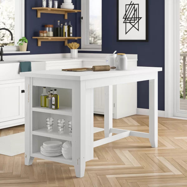 Jarrod 60'' Wide Kitchen Island with Solid Wood Top