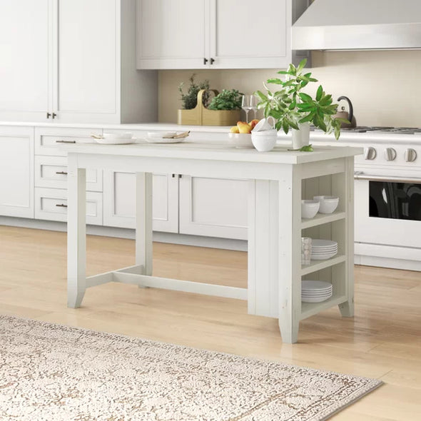 Jarrod 60'' Wide Kitchen Island with Solid Wood Top