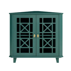 Dark Teal Jason 30'' Tall 2 - Accent Corner Accent Cabinet Gives Your Living Room Spare Storage