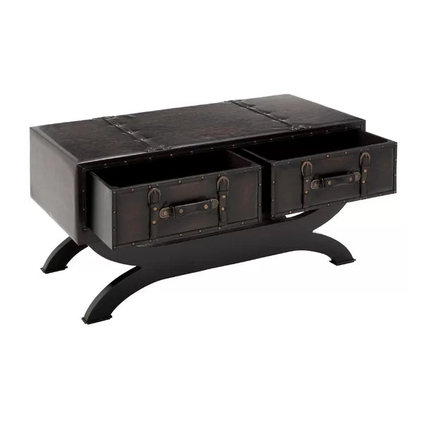 Jelks Cross Legs Coffee Table Perfect for Living Room with Plenty Storage Space
