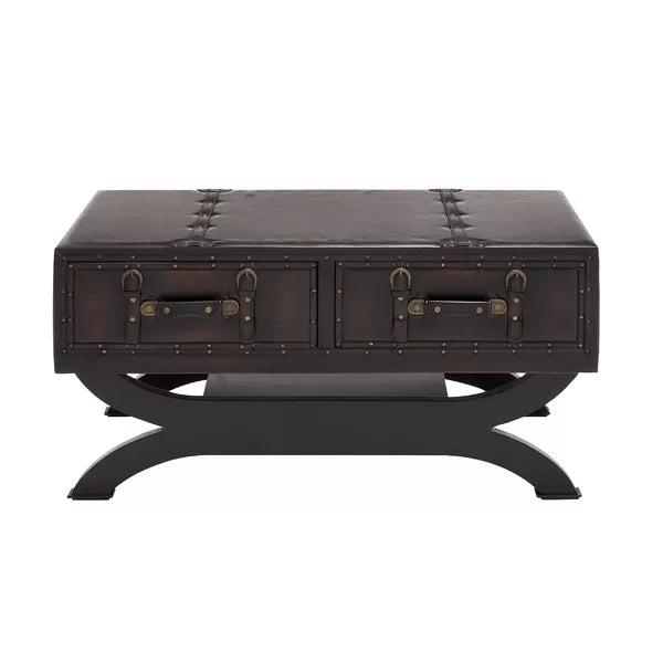 Jelks Cross Legs Coffee Table Perfect for Living Room with Plenty Storage Space