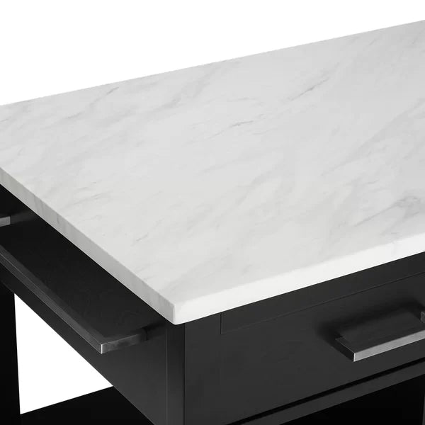 Jelle 42'' Wide Kitchen Island Adjustable and Removable Shelf Style and Smart Storage