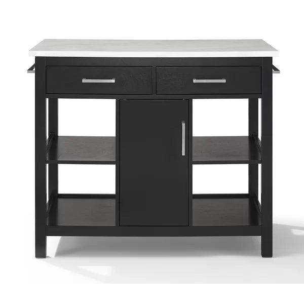 Jelle 42'' Wide Kitchen Island Adjustable and Removable Shelf Style and Smart Storage