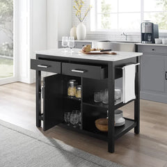 Jelle 42'' Wide Kitchen Island Adjustable and Removable Shelf Style and Smart Storage