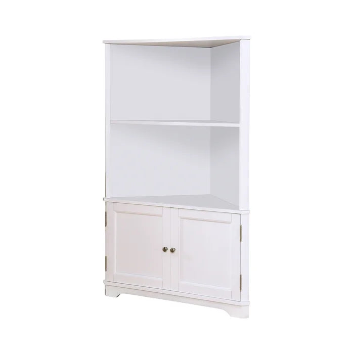 White Jenner 50'' H x 32'' W Corner Bookcase Style and Space Saving Solutions