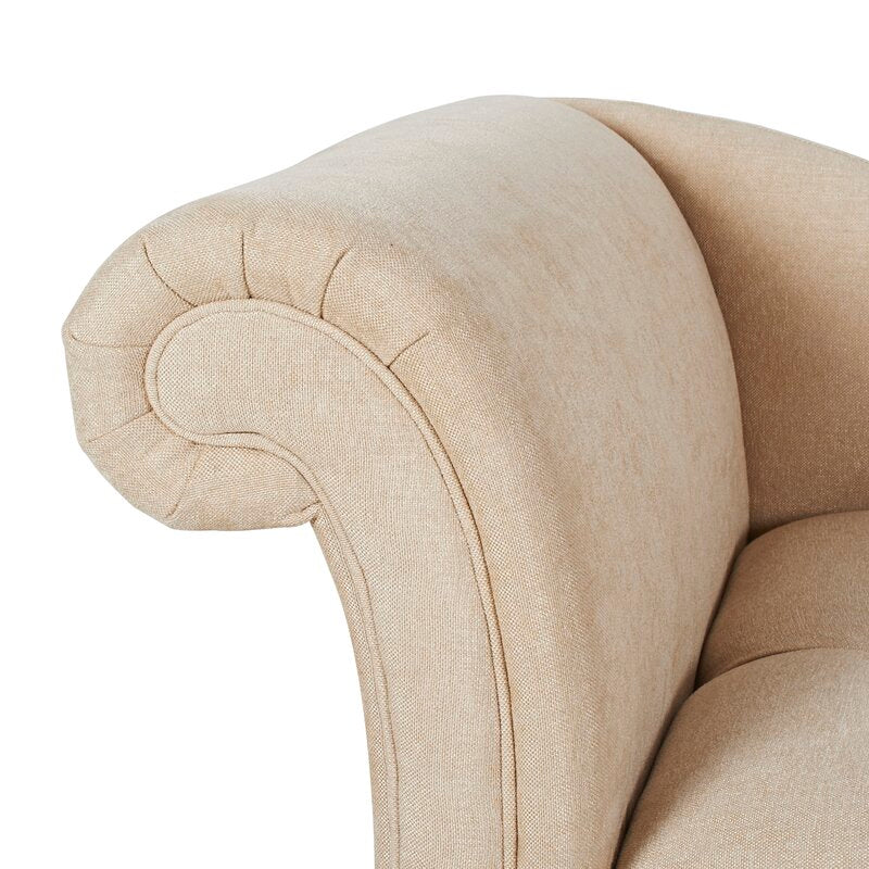 Jeppesen Tufted Right Arm Chaise Lounge Wood Frames are Made from Kiln Dried Birch