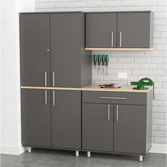 Jezelle 71' H x 63" W x 20" D 3 Piece Storage Cabinet Set 9 Shelves Adjustable Shelves
