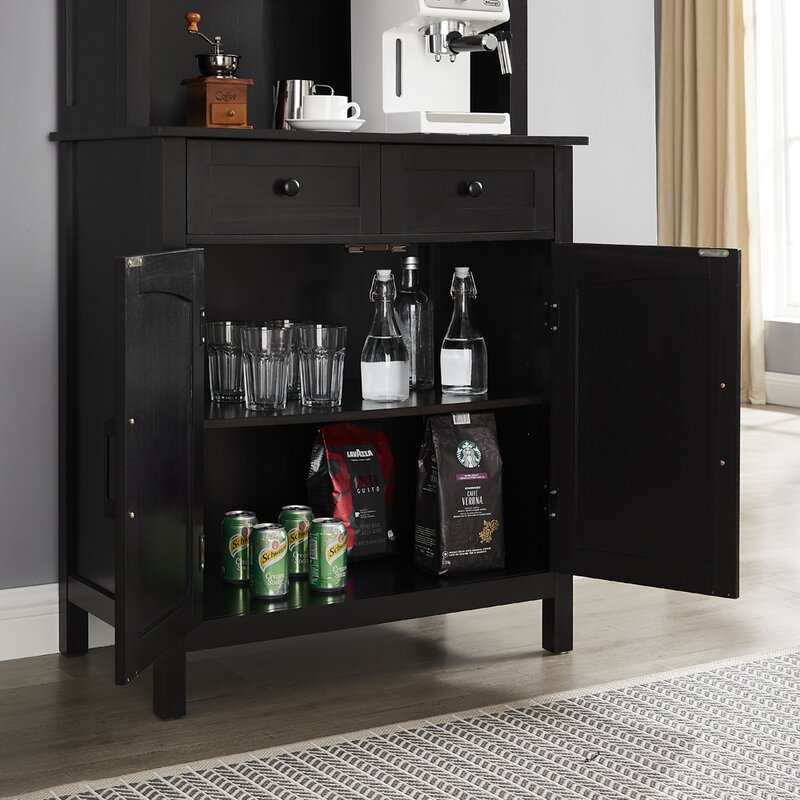 Black Jill Zarin Coffee Station Hutch Beautifully Designed Bar