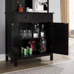 Black Jill Zarin Coffee Station Hutch Beautifully Designed Bar