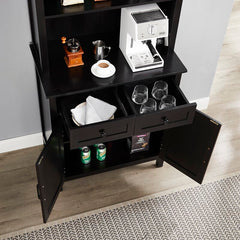 Black Jill Zarin Coffee Station Hutch Beautifully Designed Bar