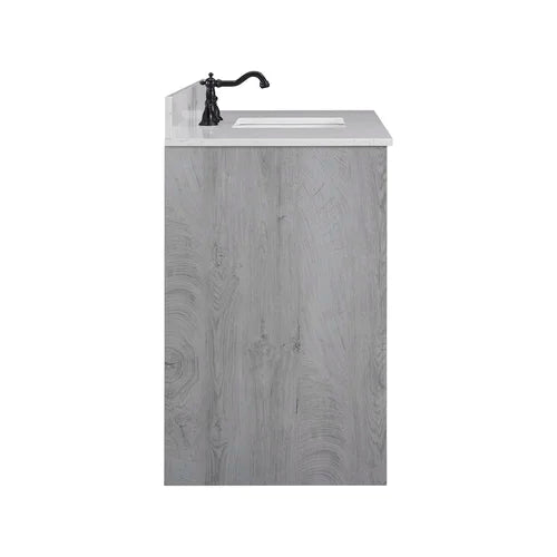 White Wash Jillian 48" Single Bathroom Vanity Set Made from Engineered Wood