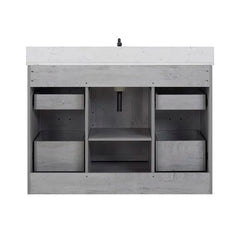 White Wash Jillian 48" Single Bathroom Vanity Set Made from Engineered Wood