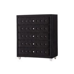 Joel 5 Drawer 38'' W Chest Dresser Mirror Indoor Aesthetic Decor