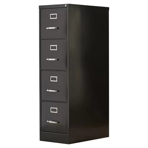 Black Jolene 15'' Wide 4 -Drawer Steel Vertical Filing Cabinet Design
