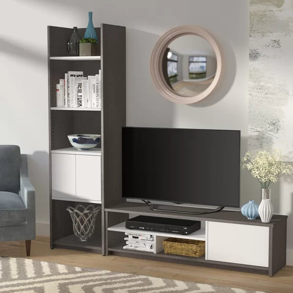 Dark Gray/White Jonesborough Entertainment Center for TVs up to 65"