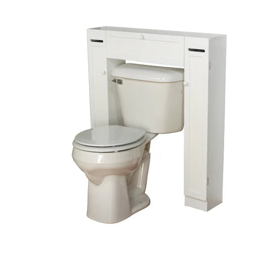 White 34'' W x 38.3'' H x 6.5'' D Over-The-Toilet Storage