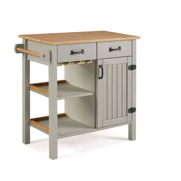Jordao 31.49'' Wide Kitchen Cart with Solid Wood Top Provide Extra Counter Space