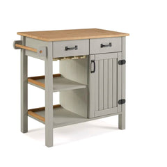 Jordao 31.49'' Wide Kitchen Cart with Solid Wood Top Provide Extra Counter Space
