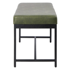 Dark Green Jordon Faux Leather Upholstered Bench