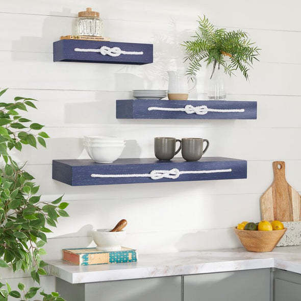 3 Piece Solid Wood Accent Shelf 3 Different Sizes for all your Decor and Home Organization Needs