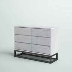 Off White Joshua 6 Drawer 48'' W Dresser Contemporary Style Perfect Organize