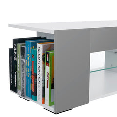 Gray White Jowers TV Stand for TVs up to 65" Made of High Quality and Eco Friendly