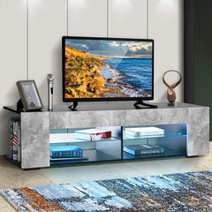 TV Stand for TVs up to 65" 1 Bookshelf and 4 Open Layers, Plenty of Ample Storage Space. Suitable for Flat Screens One Center Drawer and Open Shelves