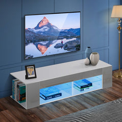 Gray White Jowers TV Stand for TVs up to 65" Made of High Quality and Eco Friendly