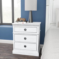 Julia 28'' Tall 3 - Drawer Solid Wood Nightstand