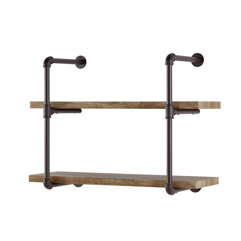 2 Piece Tiered Shelf this Wall Shelf Brings Essential Storage Space and Factory-Chic Flair to your Home