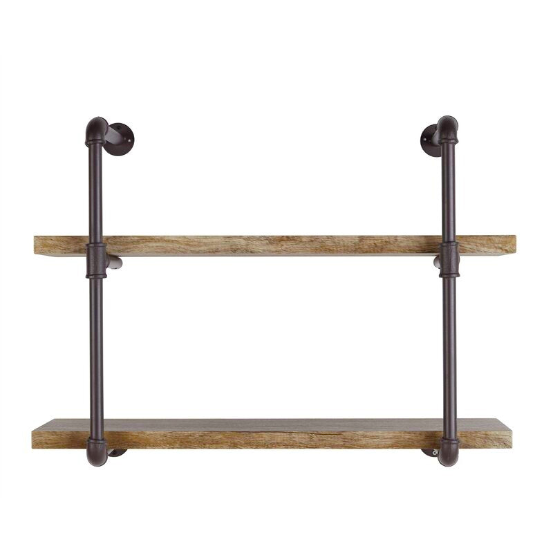2 Piece Tiered Shelf this Wall Shelf Brings Essential Storage Space and Factory-Chic Flair to your Home