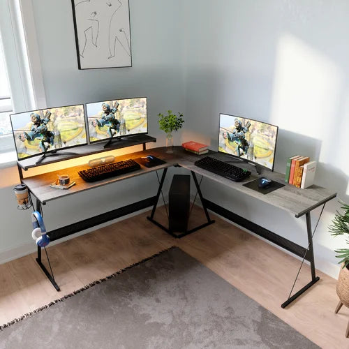 Jurgensen Reversible L-Shape Gaming Computer Desk