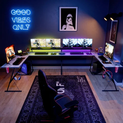 Jurgensen Reversible L-Shape Gaming Computer Desk