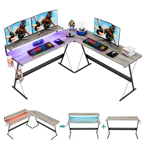 Jurgensen Reversible L-Shape Gaming Computer Desk