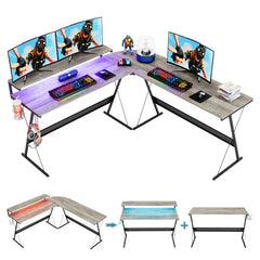 Jurgensen Reversible L-Shape Gaming Computer Desk