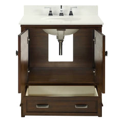 Dark Walnut Ka 30" Single Bathroom Vanity Set Aesthetic with Modern Functionality