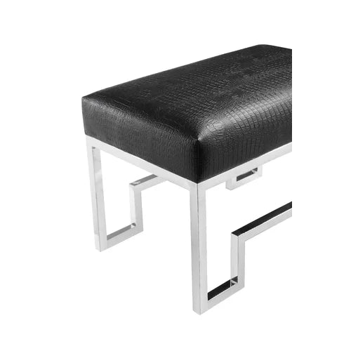 Kadenze 24'' Tall Stainless Steel Vanity Stool Stainless Steel Frame