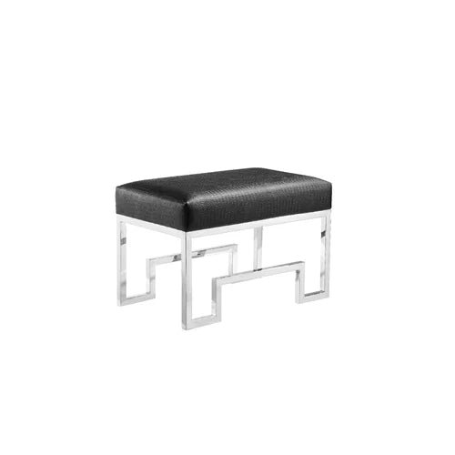 Kadenze 24'' Tall Stainless Steel Vanity Stool Stainless Steel Frame