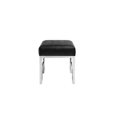 Kadenze 24'' Tall Stainless Steel Vanity Stool Stainless Steel Frame