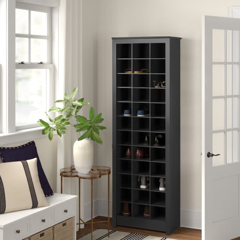36 Pair Shoe Rack 12 Rows of Cubby Shelves Accommodate up to 36 Pairs of your Favorite Sneakers, Sandals, Dress Shoes, and Flats