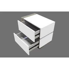 Kajal 22'' Tall 2 - Drawer Nightstand in White Lacquer