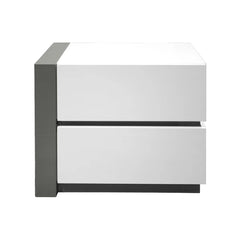 Kajal 22'' Tall 2 - Drawer Nightstand in White Lacquer