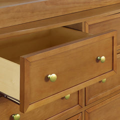 Chestnut 6 Drawer Double Dresser Spacious Drawers Provide Ample Storage to Organize